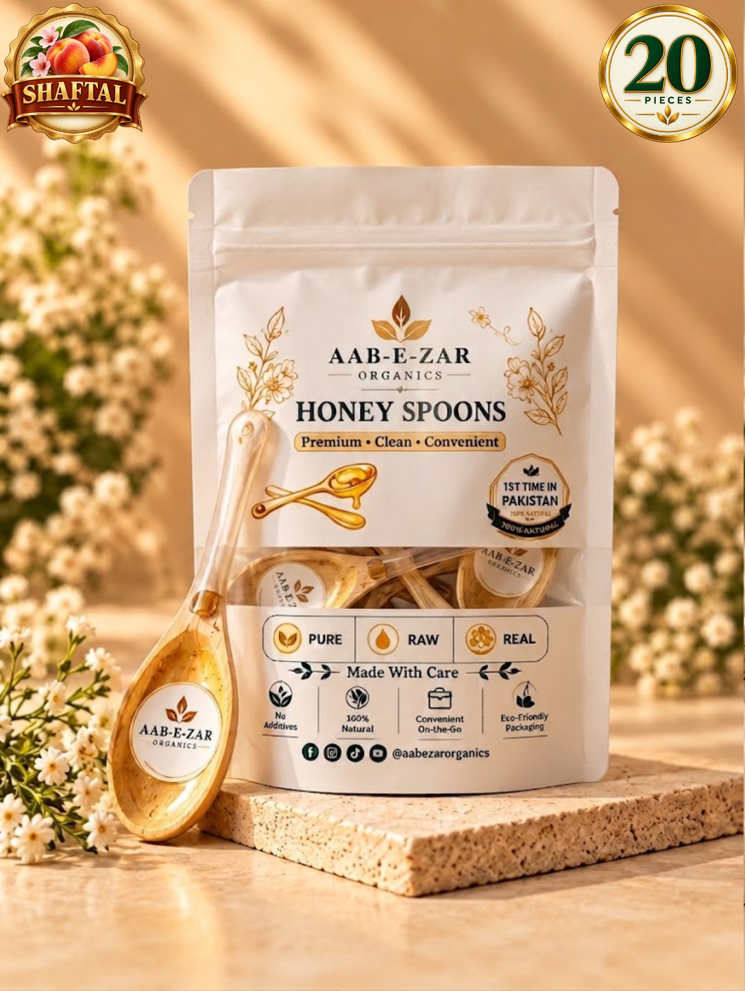 AAB-E-ZAR Premium Honey Spoons